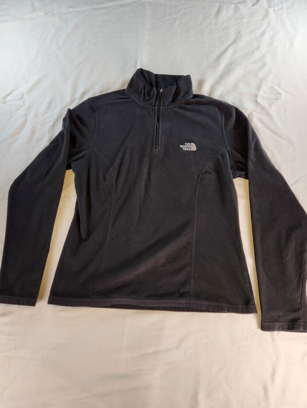 The North Face Wom Fleece Pullover Sweater 1/4 Zip Black Long Sleeve Size M
